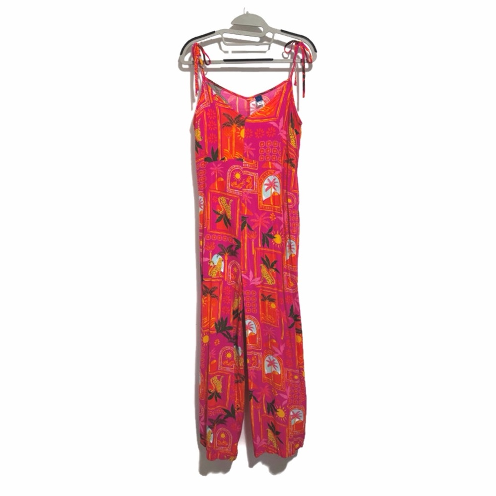 Tropical Print Jumpsuit